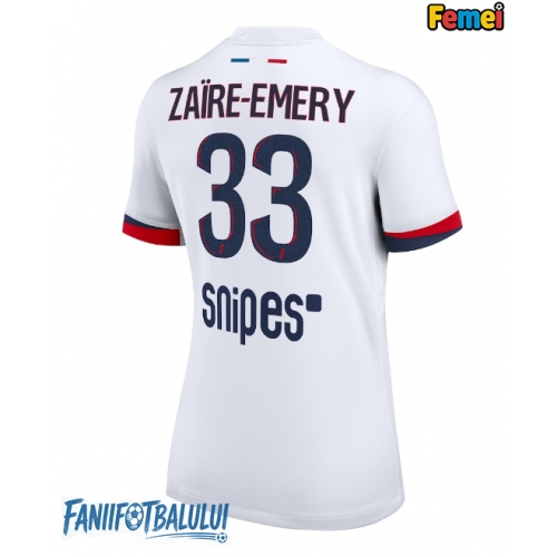 Paris Saint-Germain Warren Zaire-Emery #33 Tricou Fotbal Replică 2025-26 Femei Deplasare Paris Saint-Germain Warren Zaire-Emery #33 Tricou Fotbal Replică 2025-26 Femei Deplasare